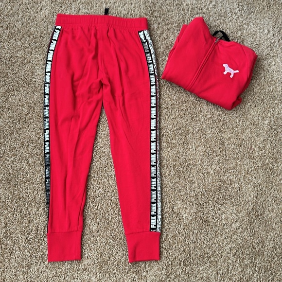 Red Blinged Victoria Secret Pink jumpsuit - Picture 7 of 7